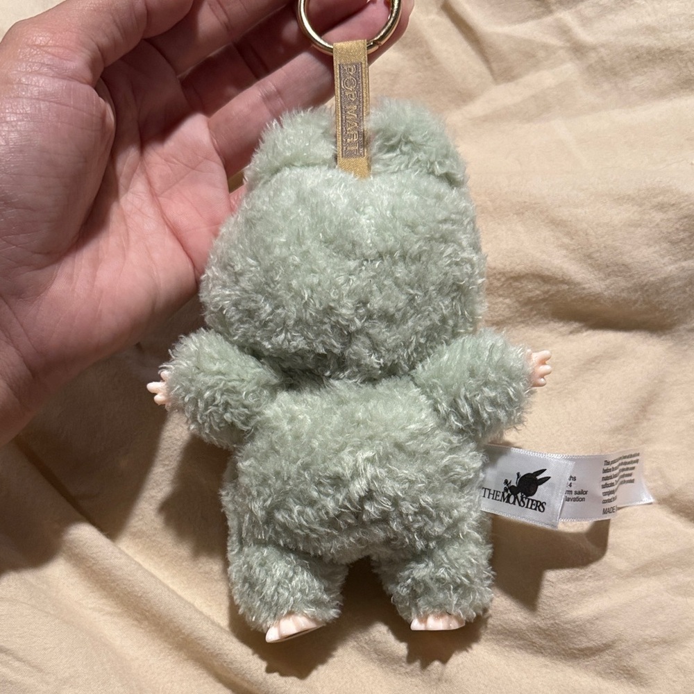 Green Plush Monster Keychain - Picture 2 of 6